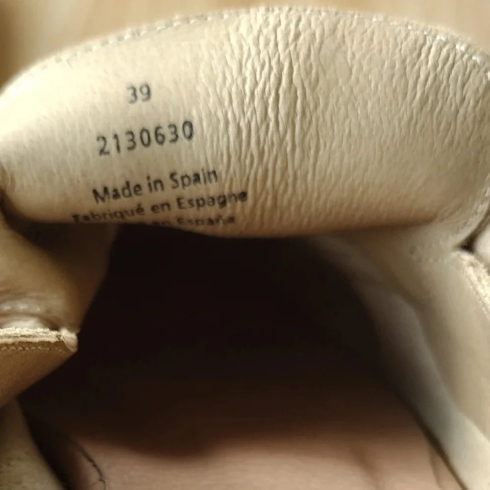 Free People at Ease Beige Tan Suede Leather Snakeskin Loafer Mule Sz 39 US 8-8.5